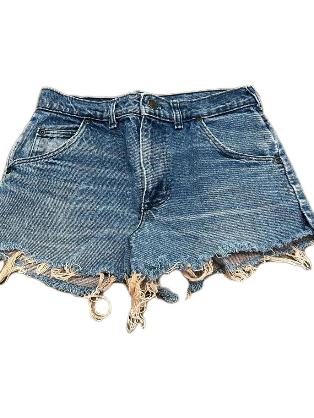 Vintage Sear’s Boys Cutoff Jeans Shorts Blue Denim 90’s Size 26W